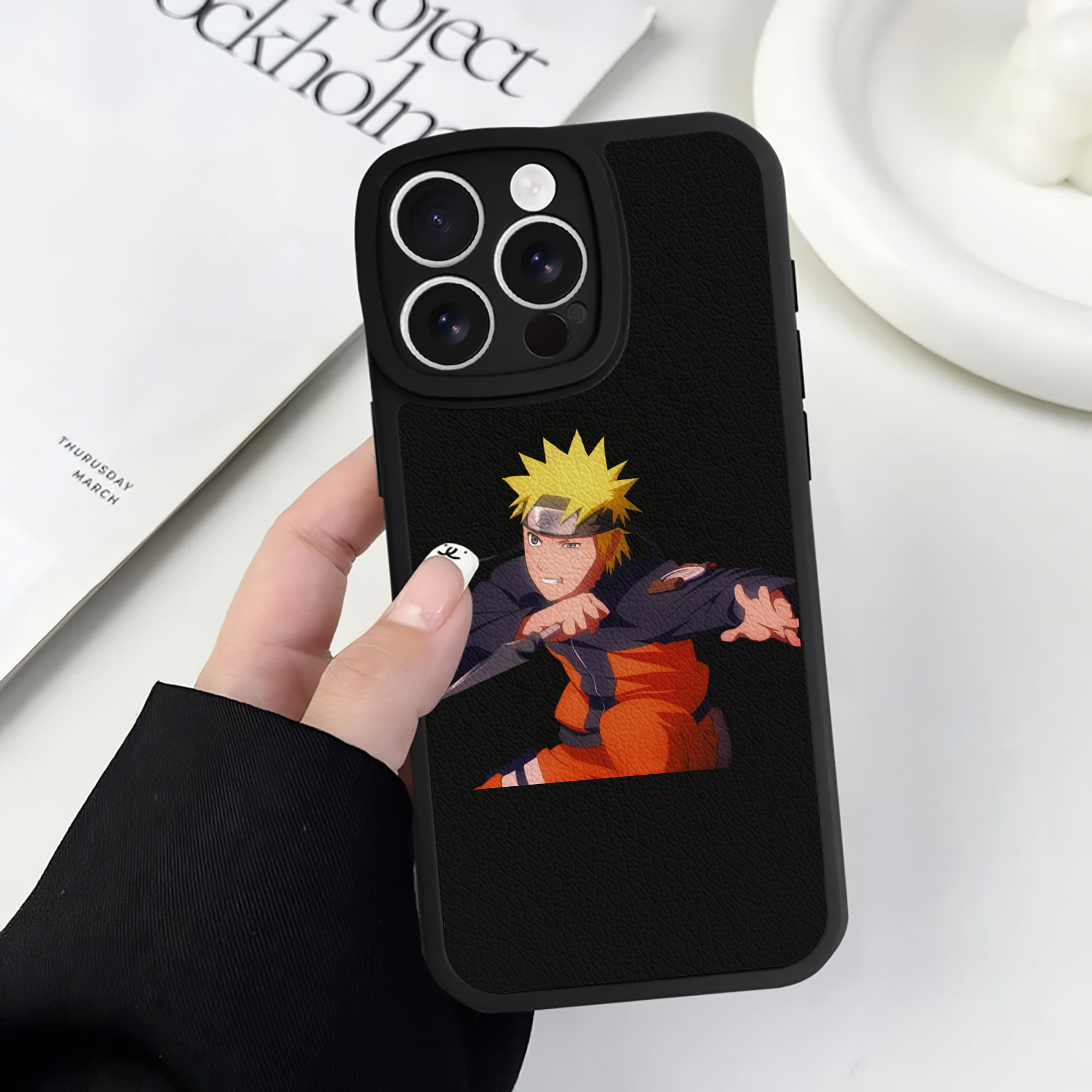 （画像用） NARUTO -ナルト- うずまき ナルト Uzumaki Naruto 【iPhone 16シリーズ対応】シリコンスマホケース（レザー調） 材質：シリコン